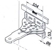 Support côté pilier réglable à visser ROGER TECHNOLOGY KT203/R